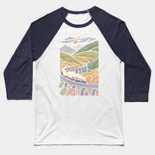 Autumn Train Baseball T-Shirt